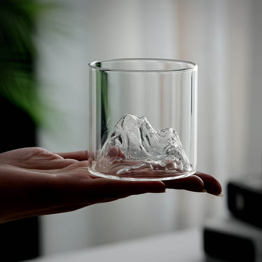 Nature-Inspired 3D Mountain Landscape Whiskey Glasses Barware (4 Pack) - Le Joyau Store - 3D cup,geometric,multipurpose,whiskey -