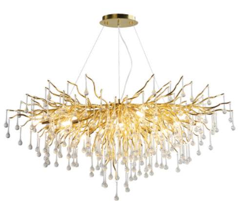 Fantasy Water Drop Tree Branches Crystal Chandelier Lighting - Le Joyau Store - Adjustable,Crystal,Elegant,LED,Modern - 40C / No light source