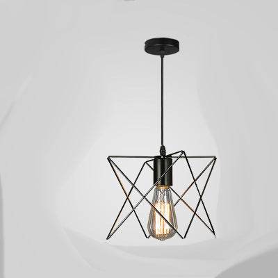 Vintage Industrial Wrought Iron Cage Chandelier Rustic LED Ceiling Light - Le Joyau Store - elegant,iron,LED,lighting,vintage - A / Without light source