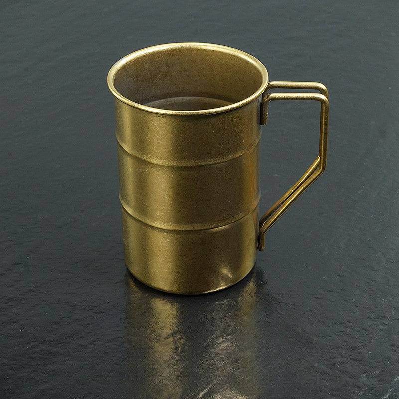 Retro Vintage Aged Stainless Steel Wrought Iron Effect Camping Coffee Mug - Le Joyau Store - durable,lightweight,outdoor,stainless,vintage - Silver / 360ml