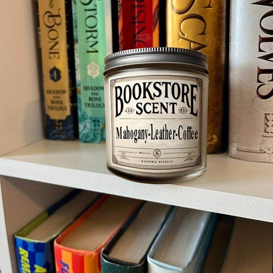 Vintage Bookstore Scent Candle for Readers (Mahogany, Leather & Coffee) - Le Joyau Store - bookish,fragrance,readers,soy wax,valentines - 4 OZ