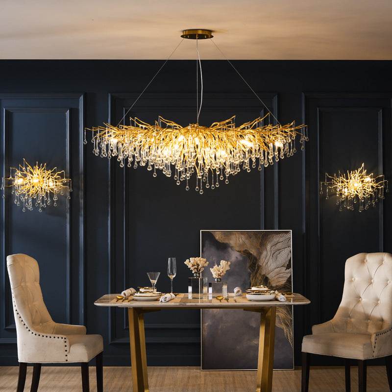 Fantasy Water Drop Tree Branches Crystal Chandelier Lighting - Le Joyau Store - Adjustable,Crystal,Elegant,LED,Modern - 40C / No light source