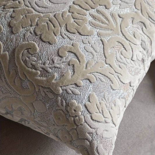 Luxury Velvet French Jacquard Embroidered Vintage Sofa Cushion Cover - Le Joyau Store - floral,gothic,nordic,velvet,vintage - Beige