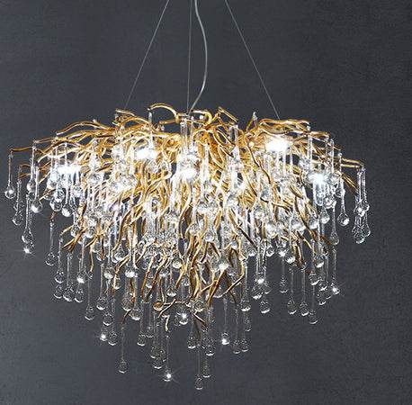 Fantasy Water Drop Tree Branches Crystal Chandelier Lighting - Le Joyau Store - Adjustable,Crystal,Elegant,LED,Modern - 40C / No light source