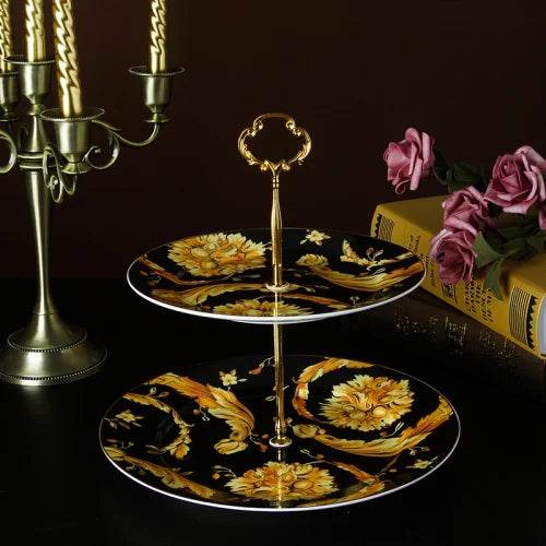 Luxury European Vintage Fine Bone China Black & Gold Floral Antique Teacup Set - Le Joyau Store - Bone China,Coffee Set,Elegant,High-Quality,Tea Cups - 4pcs set