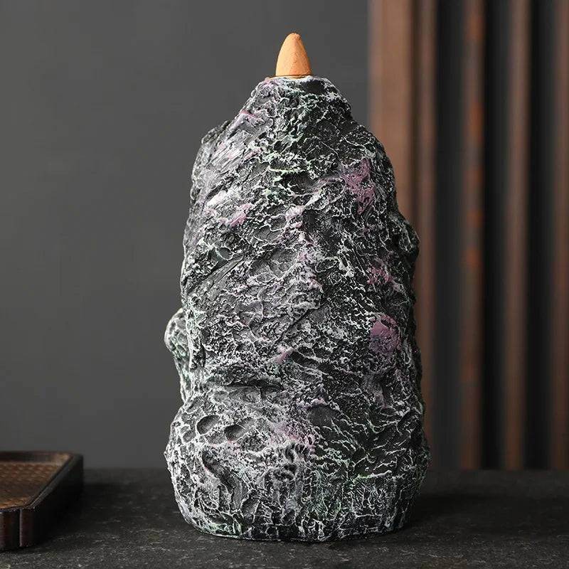 Mystical Fantasy Crystal Cave Geode Backflow Waterfall LED Incense Burner - Le Joyau Store - Backflow,Crystal,LED,Resin,Waterfall - AD44 Only Burner