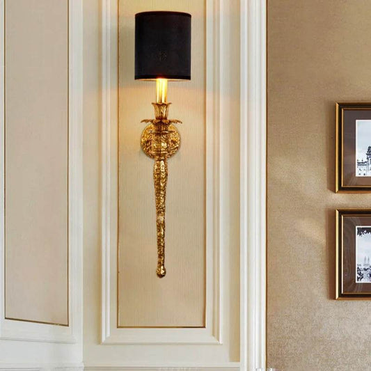 Luxury Baroque Copper & Black Wall Sconce Vintage LED Accent Light - Le Joyau Store - bedroom,copper,LED,luxury,retro - US Plug / Beige H73cm / 3 color dimming