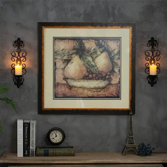 Vintage Baroque Black Diamond Encrusted Wall Candle Holder Sconce - Le Joyau Store - black,diamond,gift,iron,retro - 1pc Black