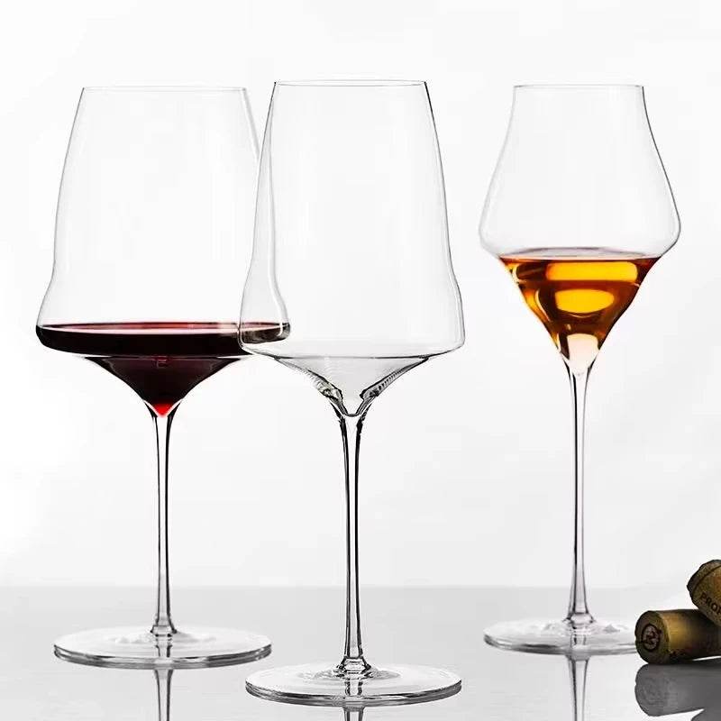Elegant Ultra-Thin Abstract Crystal Wine Glass - Le Joyau Store - Champagne,Crystal,Handmade,Luxury,Thin Glass - Champagne (390ml)
