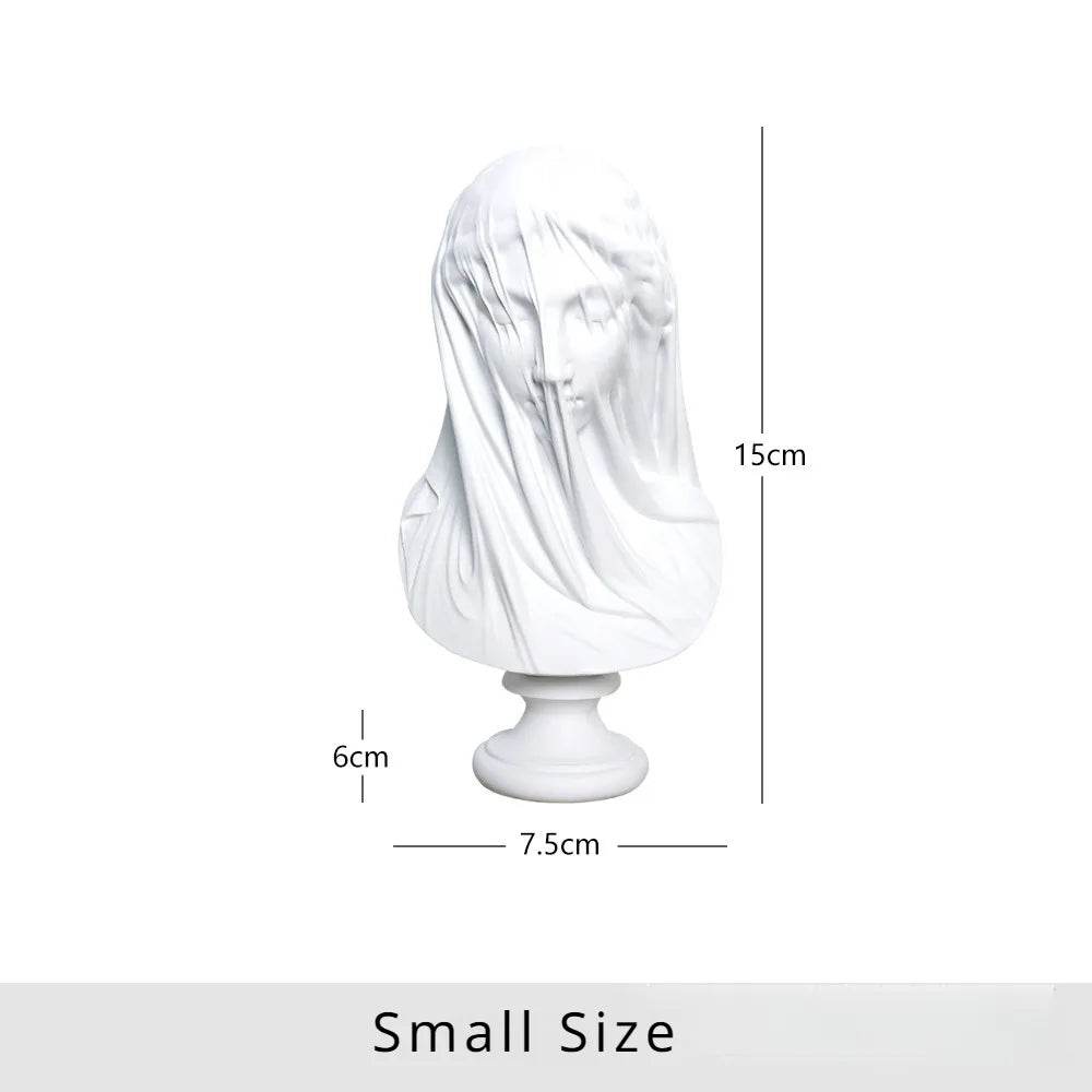 Veiled Lady Greek Goddess Bust Mythology Resin Sculpture Classical Art Statue - Le Joyau Store - Bust,Decor,Gift,Greek,Resin - Small