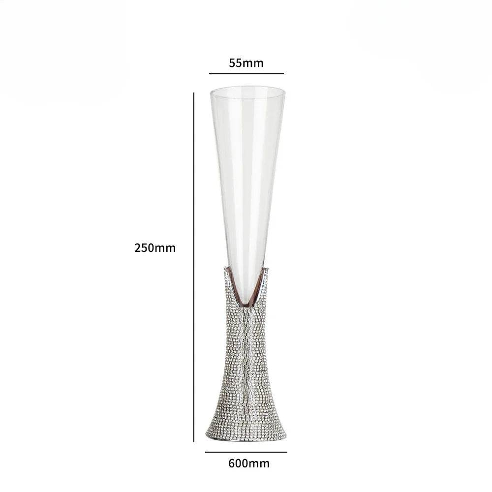 Luxury Rhinestone Crystal Champagne Glass Wine & Martini Flute - Le Joyau Store - 25cm,crystal,diamond,luxury,stainless - Gold Diamond