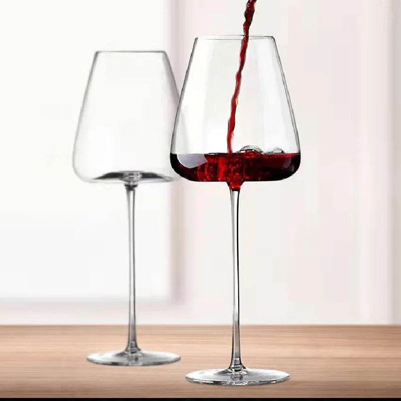 Vintage Rounded Crystal Burgundy Bordeaux Goblet Wine Glass - Le Joyau Store - crystal,elegant,party,wedding - Bordeaux Wine Glass