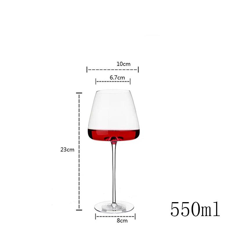 Vintage Rounded Crystal Burgundy Bordeaux Goblet Wine Glass - Le Joyau Store - crystal,elegant,party,wedding - Bordeaux Wine Glass