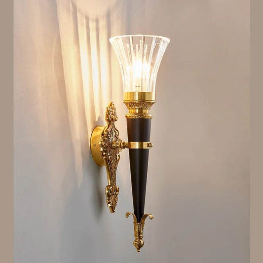 Victorian Baroque Copper & Black LED Wall Sconce Gothic Torch-Style Luxury Lamp - Le Joyau Store - Bedroom,Copper,LED,Living Room,Retro - 16-20W / Height 55cm / 3 color light