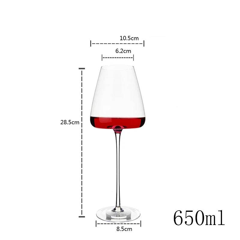 Vintage Rounded Crystal Burgundy Bordeaux Goblet Wine Glass - Le Joyau Store - crystal,elegant,party,wedding - Bordeaux Wine Glass