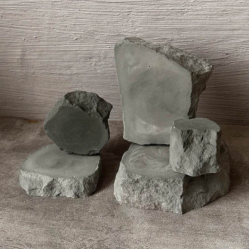 Modern Rustic Gray Cement Stone Effect Jewelry Display Stand for Necklaces & Earrings - Le Joyau Store - bracelet,Cement,Earrings,Gray,Jewelry,Necklaces,ring - DH01-6