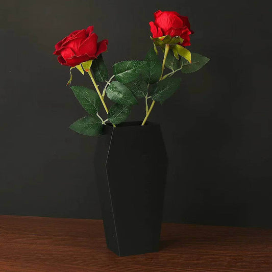 Black Gothic Minimalist Wooden Decorative Coffin Flower Vase - Le Joyau Store - 3D print,black,coffin,dried flowers,minimal -