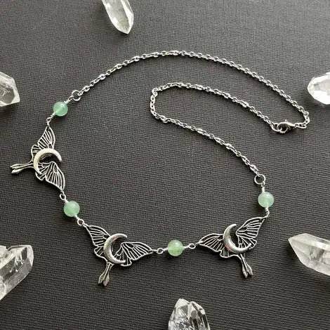 Vintage Victorian Antique Silver Gothic Link Chain Choker Necklace - Le Joyau Store - Fashion,Retro,Silver,Stainless,Women - Rhodium Plated