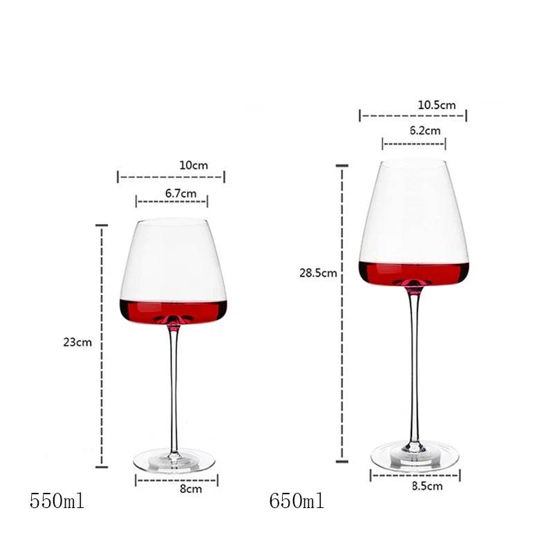 Vintage Rounded Crystal Burgundy Bordeaux Goblet Wine Glass - Le Joyau Store - crystal,elegant,party,wedding - Bordeaux Wine Glass