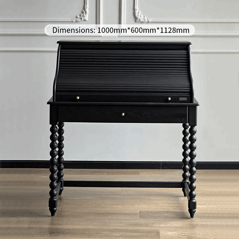Luxury Black Gothic Nordic Dresser with Mirror Vintage Vanity Study Bureau - Le Joyau Store - black,dresser,makeup,modern,wood - 0.7m Dresser Cabinet