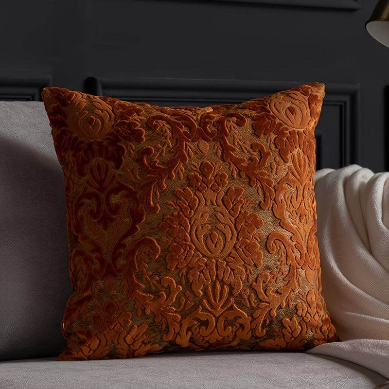 Luxury Velvet French Jacquard Embroidered Vintage Sofa Cushion Cover - Le Joyau Store - floral,gothic,nordic,velvet,vintage - Beige