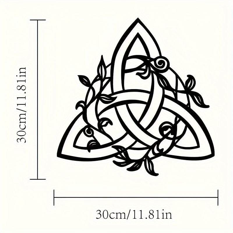 Celtic Knot Floral Black Iron Hanging Wall Art Decor - Le Joyau Store - Celtic,Decor,Iron,Metal -