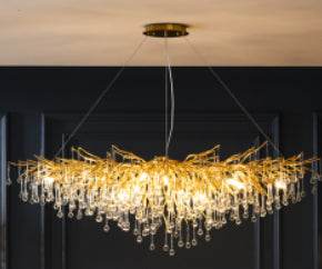 Fantasy Water Drop Tree Branches Crystal Chandelier Lighting - Le Joyau Store - Adjustable,Crystal,Elegant,LED,Modern - 40C / No light source