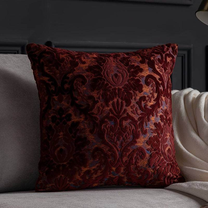 Luxury Velvet French Jacquard Embroidered Vintage Sofa Cushion Cover - Le Joyau Store - floral,gothic,nordic,velvet,vintage - Beige