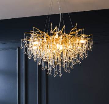 Fantasy Water Drop Tree Branches Crystal Chandelier Lighting - Le Joyau Store - Adjustable,Crystal,Elegant,LED,Modern - 40C / No light source