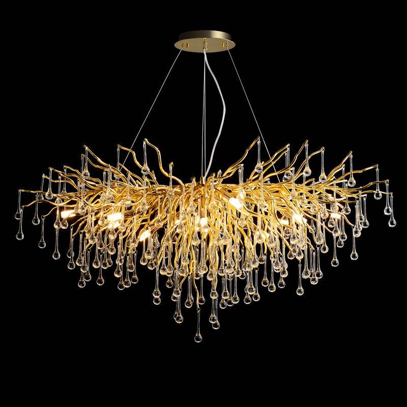 Fantasy Water Drop Tree Branches Crystal Chandelier Lighting - Le Joyau Store - Adjustable,Crystal,Elegant,LED,Modern - 40C / No light source