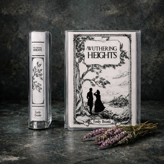 Emily Bronte's Wuthering Heights Book Cover Flower Vase