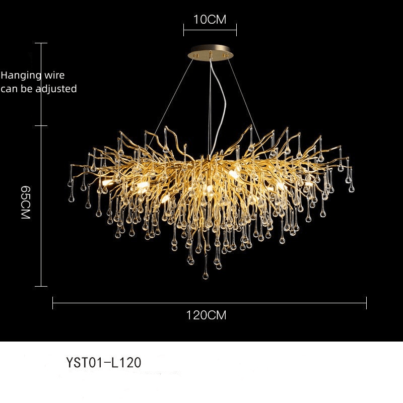 Fantasy Water Drop Tree Branches Crystal Chandelier Lighting - Le Joyau Store - Adjustable,Crystal,Elegant,LED,Modern - 40C / No light source