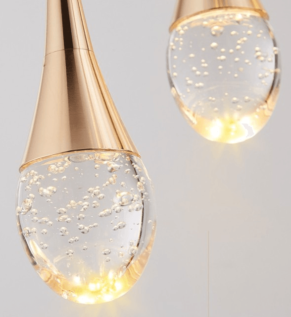 Minimalistic Teardrop 8-Head LED Spiral Hanging Staircase Chandelier - Le Joyau Store - aluminum,dim2color,LED,minimalist,staircase - White light