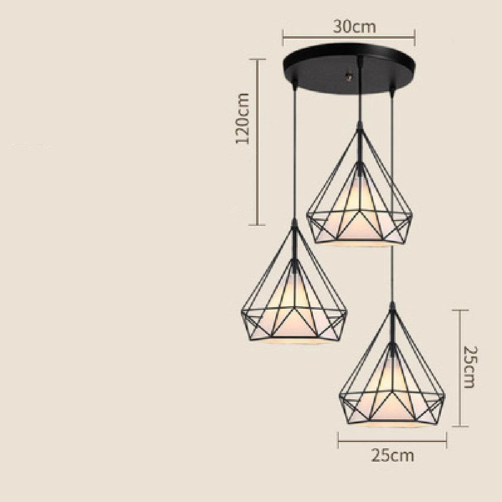Elegant Wrought Iron Modern Cage Chandelier Ceiling Lamp - Le Joyau Store - coffee,elegant,fish,iron,white - White cover disc / 25CM combination / No bulb