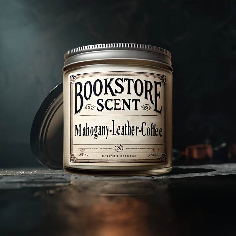 Vintage Bookstore Scent Candle for Readers (Mahogany, Leather & Coffee) - Le Joyau Store - bookish,fragrance,readers,soy wax,valentines - 4 OZ