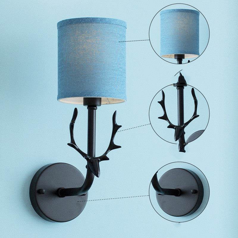 Vintage Wrought Iron Nordic Stag Antler Wall Lamp - Le Joyau Store - decorations,Home Decor,lighting - A / 4W / No light source