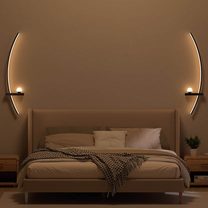 Modern Minimalist LED Arc Wall Sconces with Adjustable Brightness (2-Pack) - Le Joyau Store - adjustable,arc,elegant,LED,remote - 