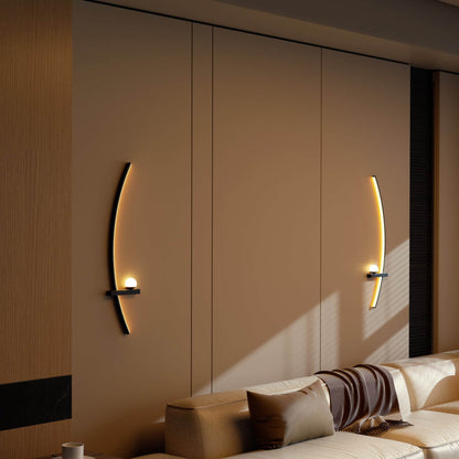 Modern Minimalist LED Arc Wall Sconces with Adjustable Brightness (2-Pack) - Le Joyau Store - adjustable,arc,elegant,LED,remote - 