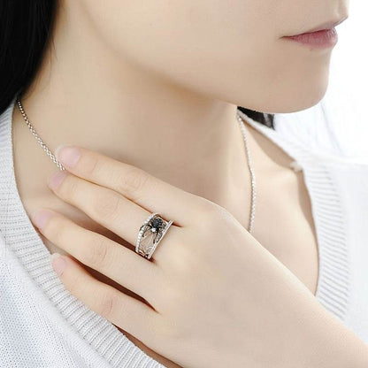 Gothic Black Spider Ring for Women Silver Web Rhinestone Statement Jewelry - Le Joyau Store - Gift,Luxury,Punk,Rhinestones,Vintage - 6