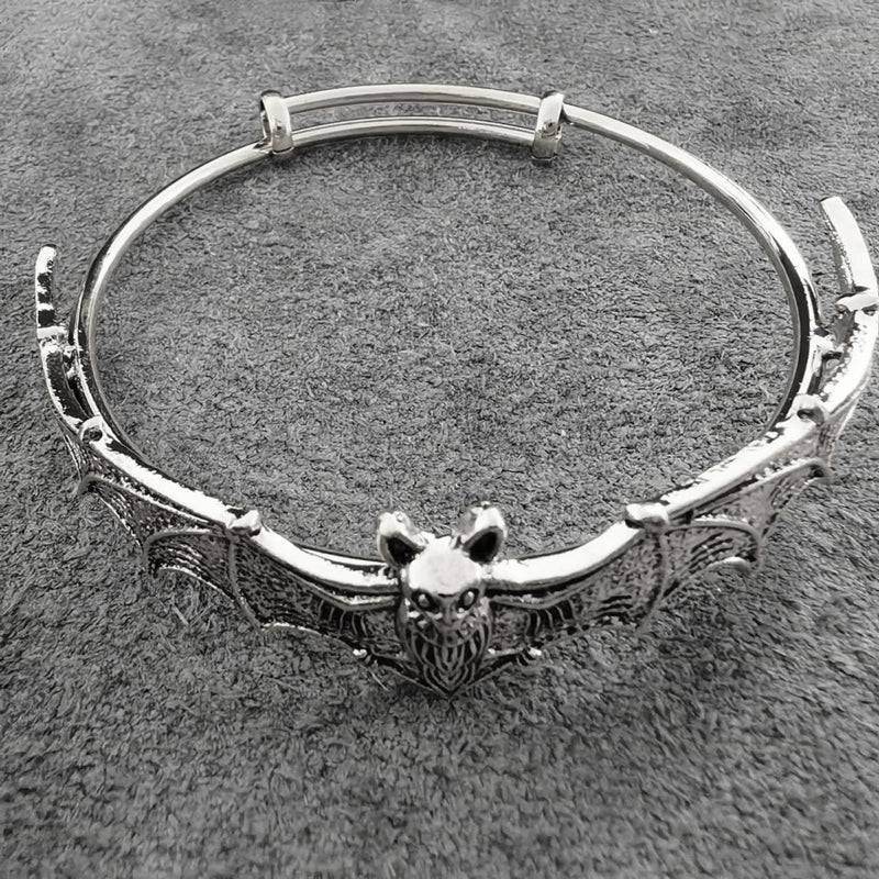 Mystic Vampire Bat Wings Cuff Bracelet – Vintage Gold & Silver Gothic Halloween Jewelry - Le Joyau Store - Gift,Halloween,Punk,Wristband - Gold