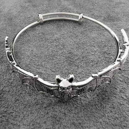 Mystic Vampire Bat Wings Cuff Bracelet – Vintage Gold & Silver Gothic Halloween Jewelry - Le Joyau Store - Gift,Halloween,Punk,Wristband - Gold