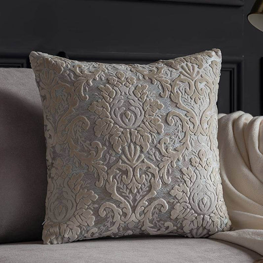 Luxury Velvet French Jacquard Embroidered Vintage Sofa Cushion Cover - Le Joyau Store - floral,gothic,nordic,velvet,vintage - Beige