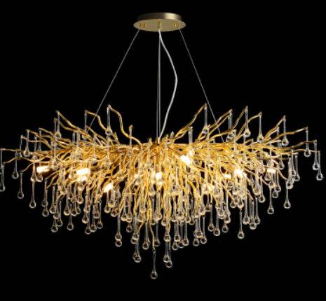 Fantasy Water Drop Tree Branches Crystal Chandelier Lighting - Le Joyau Store - Adjustable,Crystal,Elegant,LED,Modern - 40C / No light source