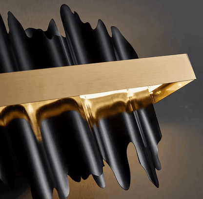 Luxury Modern Abstract Jagged Mountains LED Wall Lamp Art Decor - Le Joyau Store - acrylic,black,LED,luxury,stainless - Gold / RC dimming|11-15W