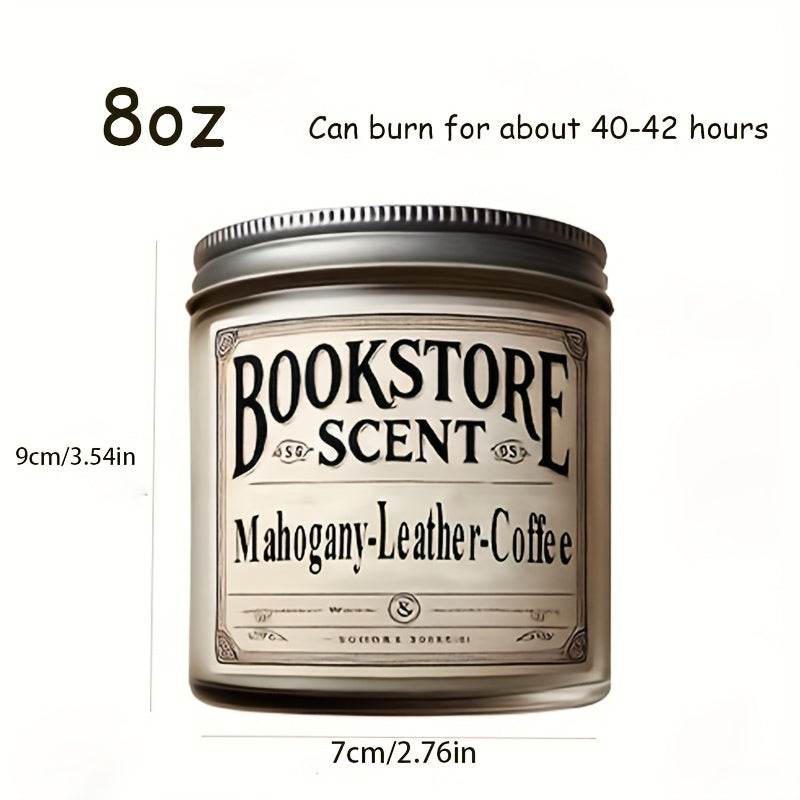 Vintage Bookstore Scent Candle for Readers (Mahogany, Leather & Coffee) - Le Joyau Store - bookish,fragrance,readers,soy wax,valentines - 4 OZ