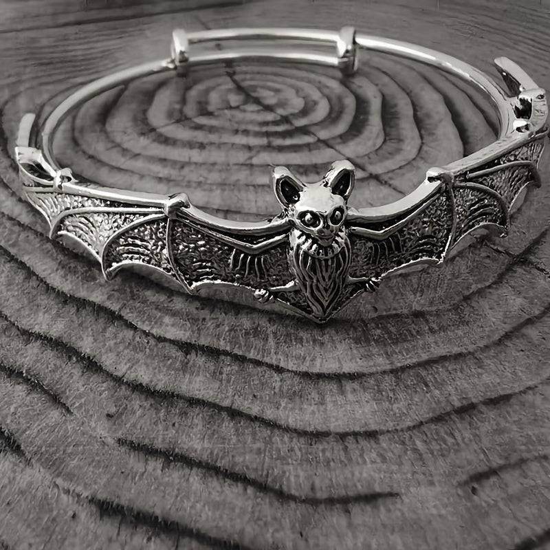 Mystic Vampire Bat Wings Cuff Bracelet – Vintage Gold & Silver Gothic Halloween Jewelry - Le Joyau Store - Gift,Halloween,Punk,Wristband - Gold