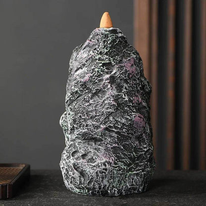 Mystical Fantasy Crystal Cave Geode Backflow Waterfall LED Incense Burner - Le Joyau Store - Backflow,Crystal,LED,Resin,Waterfall - AD44 Only Burner