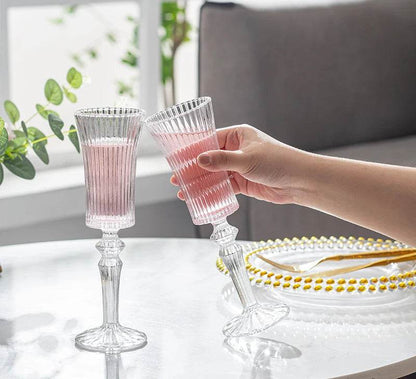Luxury French Clear Embossed Crystal Wine, Whiskey or Champagne Glass - Le Joyau Store - 150ML,Durable,Elegant,Goblet,Transparent - 1PCS A / 51-150ml