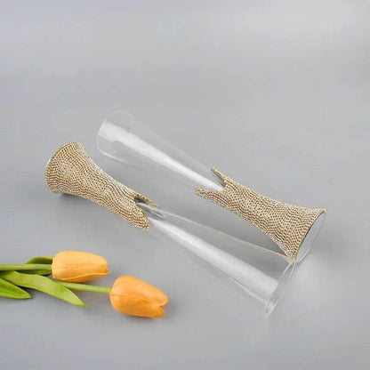 Luxury Rhinestone Crystal Champagne Glass Wine & Martini Flute - Le Joyau Store - 25cm,crystal,diamond,luxury,stainless - Gold Diamond