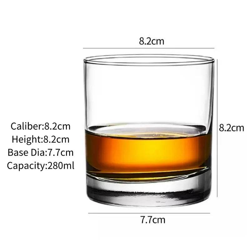 Vintage Embossed Whiskey Glass Classic Old Fashioned Tumbler for Bourbon & Scotch - Le Joyau Store - engraved,gift set,old fashion,premium,whiskey - C 300ml / 1pc